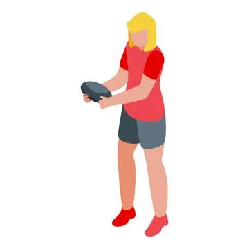 Rugby training start icon isometric vector. Force drive イラスト素材