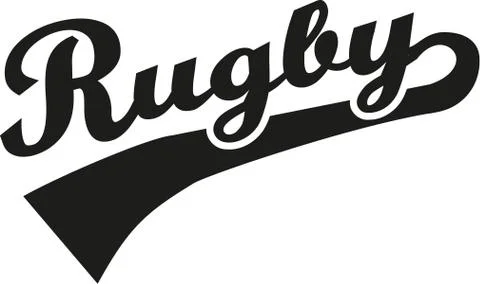 Rugby word retro Stock Illustration