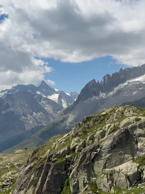 Rugged Alpine Mountain Peaks and Rocky Terrain Video stock 341317820