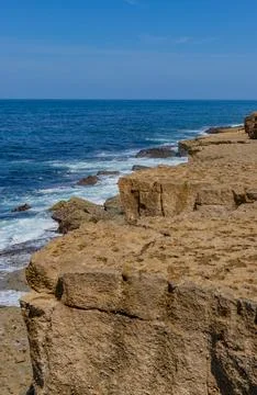 Rugged and Eroded coast Stock Photos