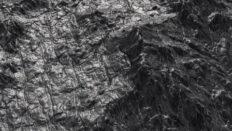 Rugged Black Stone Mountain Texture 3d render. Stock Illustration