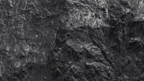 Rugged Black Stone Mountain Texture 3d render. イラスト素材