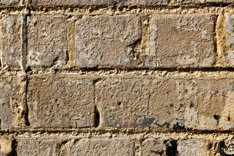 Rugged brick wall - close up Stock Photos