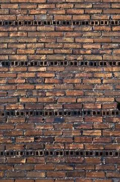 Rugged brick wall Stock Photos