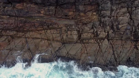 Rugged Cliffs And Ocean Waves In Arteixo Stock Footage 236542006