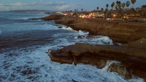 Rugged Coastline Aerial Drone Pullback Stock Footage 101269589