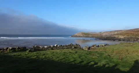 The Rugged Coastline around St Davids Head, Pembrokeshire, Wales Stock Footage 336620476