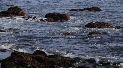 Rugged Coastline in California Stock Footage