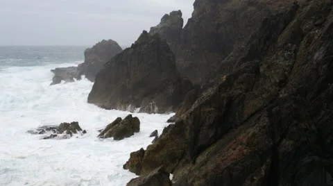 Rugged coastline Stock Footage 52457088