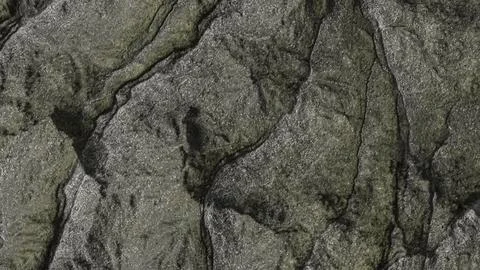 Rugged Dark Stone Surface Texture 3d render. Stock Illustration