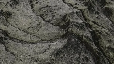 Rugged Dark Stone Surface Texture 3d render. Stock Illustration