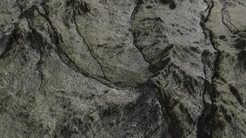 Rugged Dark Stone Surface Texture 3d render. Stock Illustration