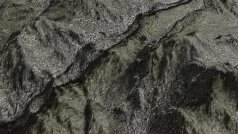 Rugged Dark Stone Surface Texture 3d render. Stock Illustration