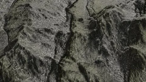 Rugged Dark Stone Surface Texture 3d render. Stock Illustration