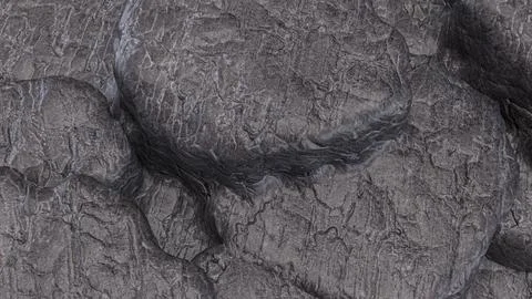 Rugged Gray Stone Surface With Natural Rock Texture 3d render. Stock Photos