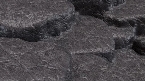 Rugged Gray Stone Surface With Natural Rock Texture 3d render. Stock Photos