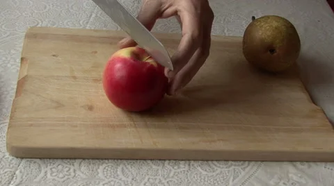 Rugged knife apple. Video stock 59328520