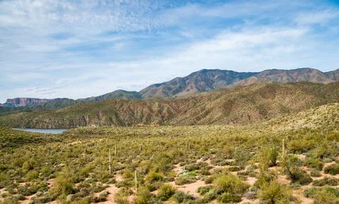 Rugged Landscape of the Apache Trail Stock Photos