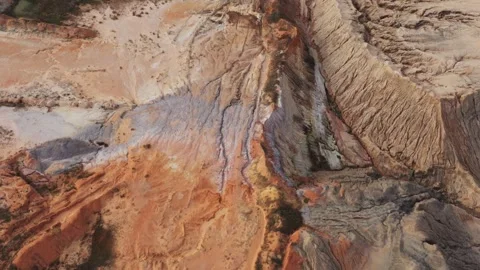 Rugged Landscape in an Open Pit Coal Mine Jewett Texas USA Stock Footage 335664140