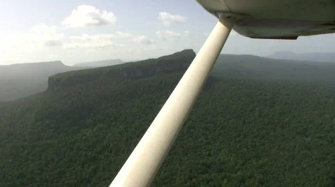 Rugged Landscape from a plane Stock Footage 514749