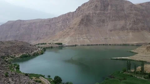 Rugged Mountain Landscape Surrounding Aab Poda River Afghanistan Stock Footage 345634409