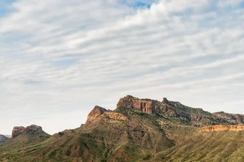Rugged Terrain of the Apache Trail Stock Photos