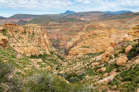 Rugged Valley at the Apache Trail Stock Photos