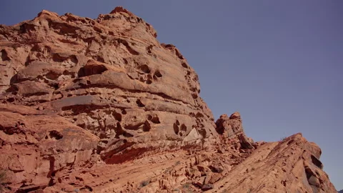 Rugged Valley of Fire Rock Formation Stock Footage 314685273