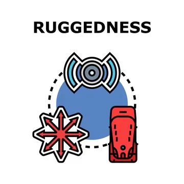 Ruggedness concept with durable device illustration Stock Illustration