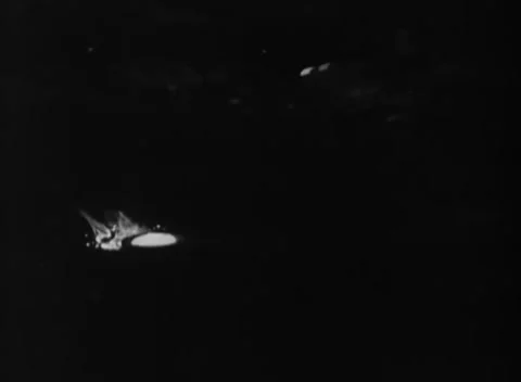RUHR, GERMANY - 1948: Test pour - Sampling spoon pours molten steel Stock Footage 344494627
