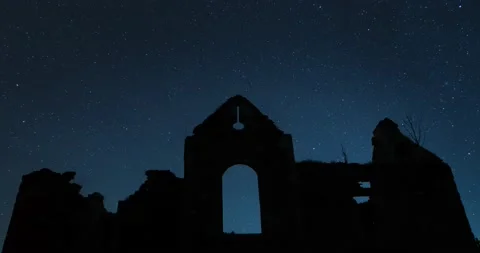 Ruin Astro Timelapse Stock Footage 167656783