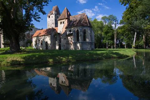 Ruin of the chapel in Pottendorf,Lower Austria,Austria,Europe Stock Photos
