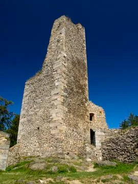 Ruin of the gothic castle Stock Photos