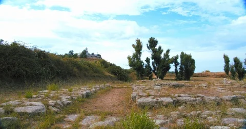 Ruin of a greek temple Stock Footage 116716005