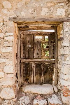 Ruin house wall window texture retro background. A dirty ancient urban abandoned Stock Photos