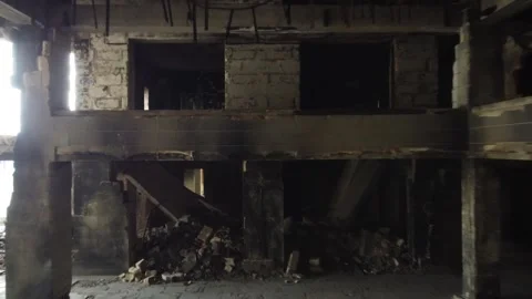 A ruin from the inside Stock Footage 261302908
