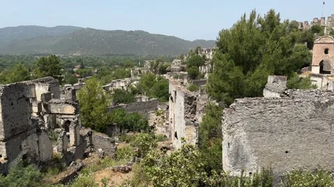 Ruin of Kayakoy Stock Footage 288080532