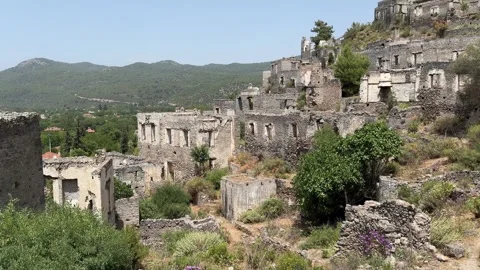 Ruin of Kayakoy Stock Footage 288081676