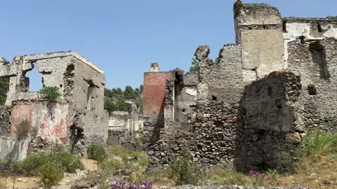 Ruin of Kayakoy Stock Footage 288081690