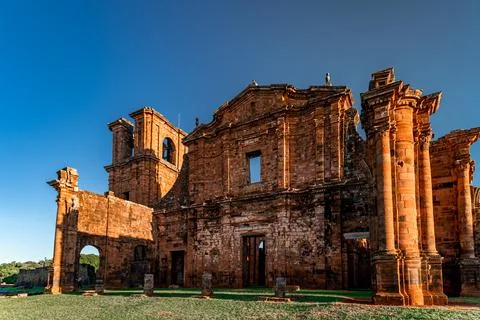 Ruinas de San Ignacio Mini in Argentina Foto stock