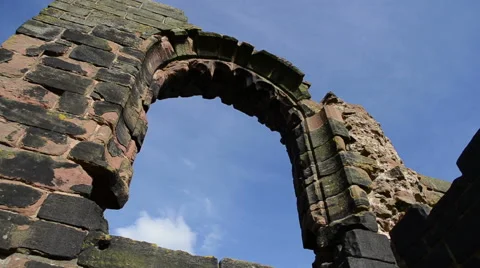 Ruined Castle Arch Stock Footage 64068454
