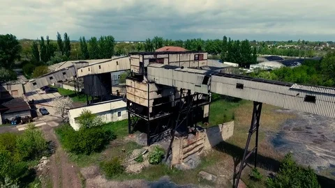 Ruined coal mine. Stock Footage 73847555