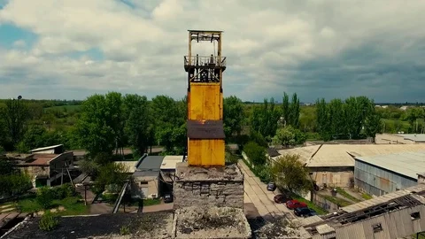 Ruined coal mine. Stock Footage 73847559