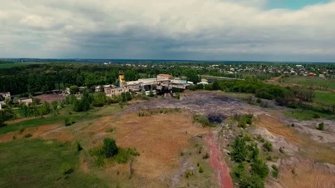 Ruined coal mine. Stock Footage 73847569