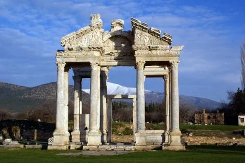 Ruined gate Foto stock