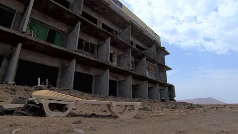 Ruined hotel Video stock 75912212