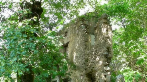 Ruined House Stock Footage 825148
