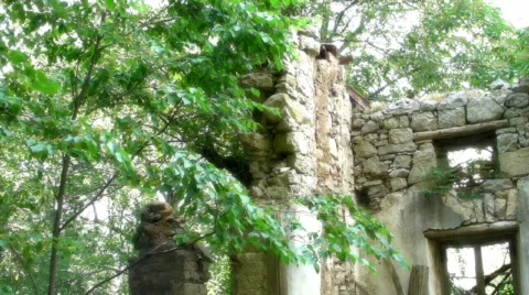 Ruined House Stock Footage 825152