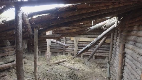 Ruined house Stock Footage 132874874