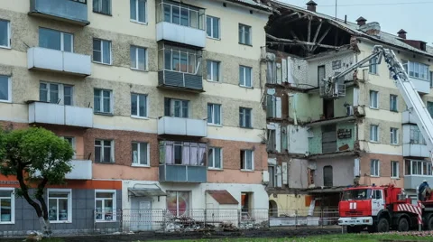 Ruined house Timelapse Stock Footage 63848940